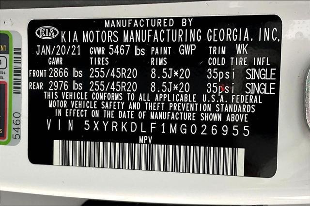 used 2021 Kia Sorento car, priced at $28,081