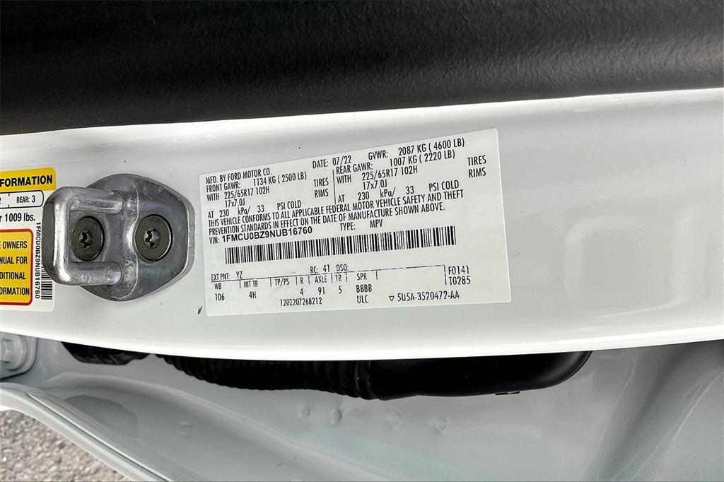 used 2022 Ford Escape car, priced at $19,986