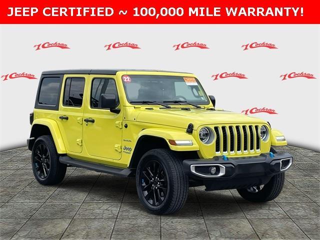 used 2022 Jeep Wrangler Unlimited 4xe car, priced at $34,985