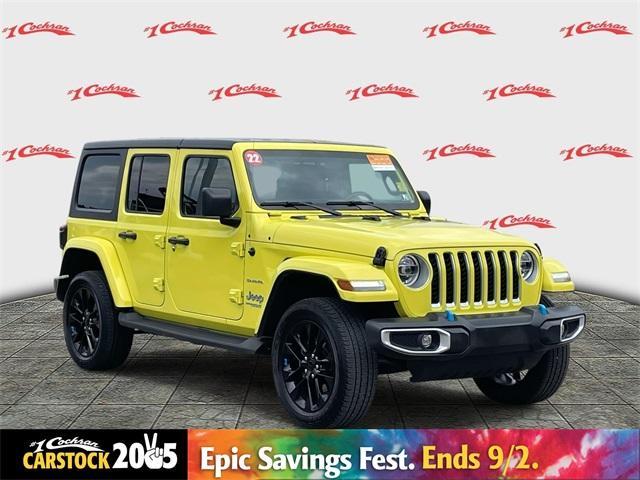 used 2022 Jeep Wrangler Unlimited 4xe car, priced at $32,987