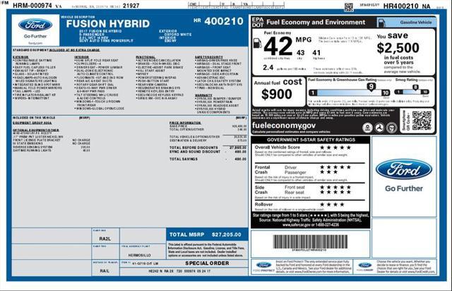 used 2017 Ford Fusion Hybrid car, priced at $10,000