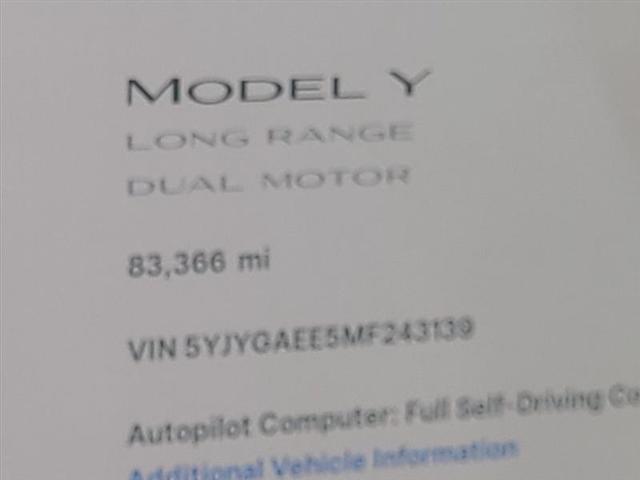 used 2021 Tesla Model Y car, priced at $18,999
