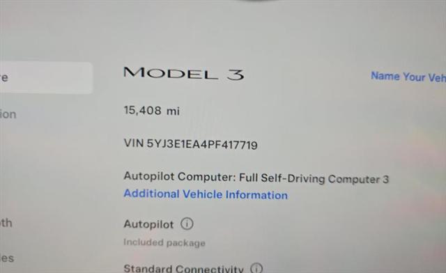 used 2023 Tesla Model 3 car, priced at $22,900