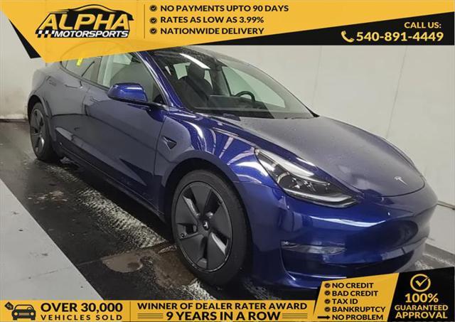 used 2021 Tesla Model 3 car, priced at $22,700