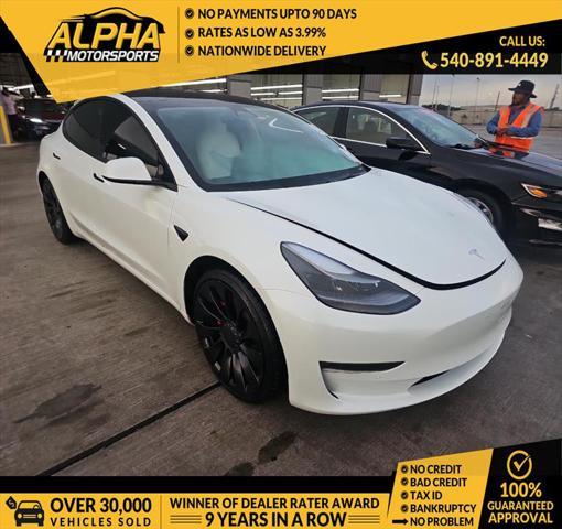 used 2022 Tesla Model 3 car, priced at $32,500