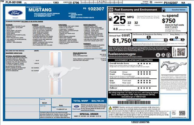 used 2023 Ford Mustang car, priced at $22,900