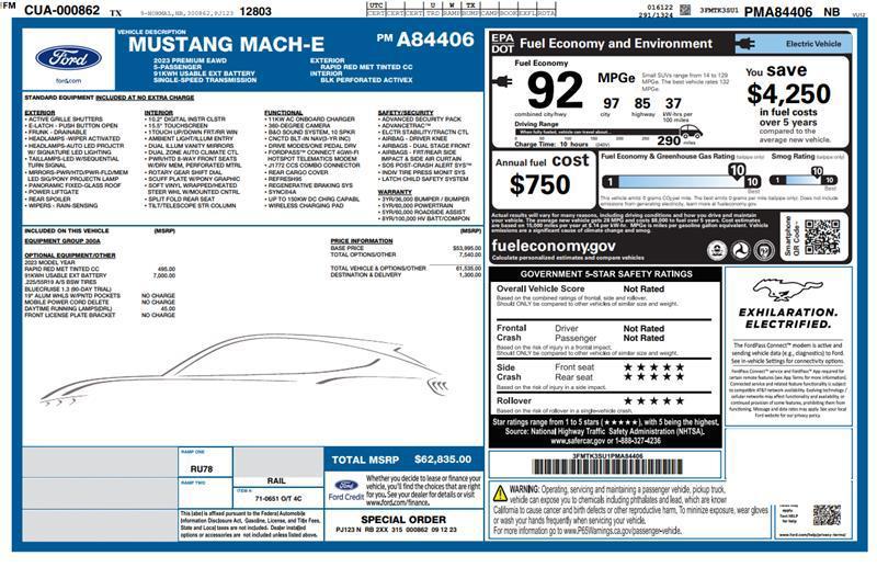 used 2023 Ford Mustang Mach-E car, priced at $25,900