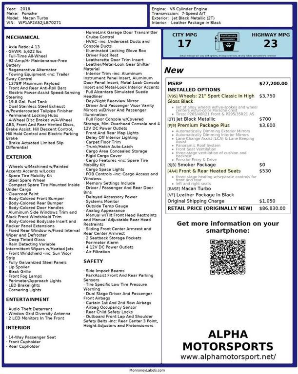 used 2018 Porsche Macan car, priced at $31,900