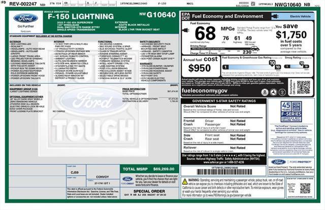 used 2022 Ford F-150 Lightning car, priced at $39,900