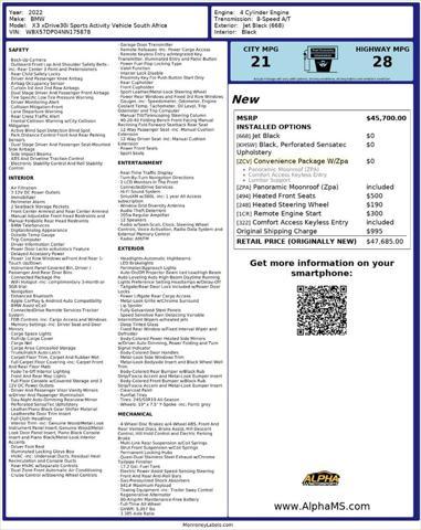 used 2022 BMW X3 car, priced at $32,500