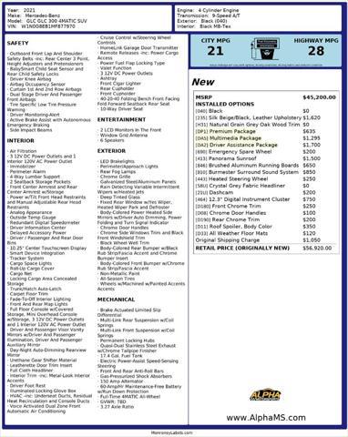used 2021 Mercedes-Benz GLC 300 car, priced at $22,999