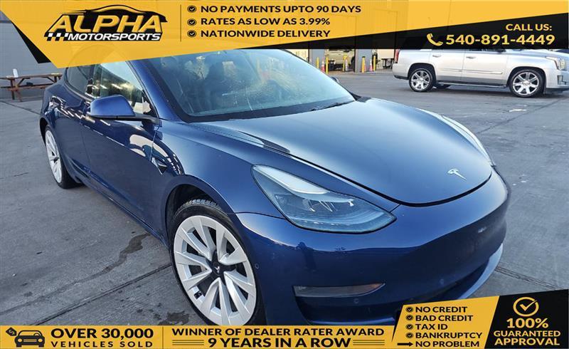 used 2022 Tesla Model 3 car, priced at $21,000