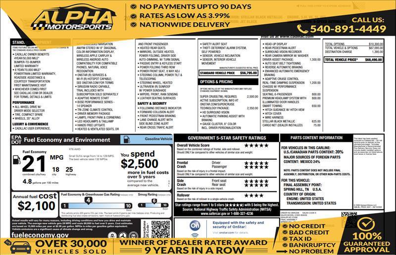 used 2023 Cadillac XT6 car, priced at $36,900