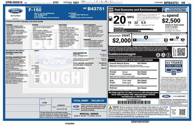 used 2021 Ford F-150 car, priced at $18,999