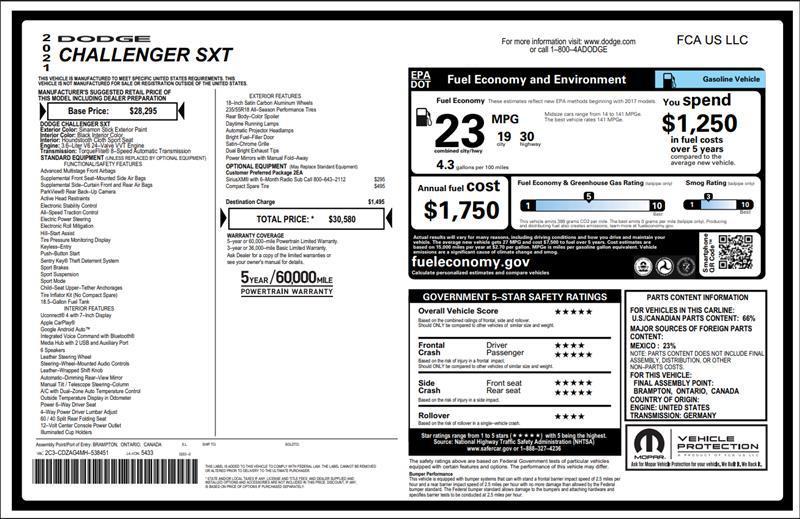 used 2021 Dodge Challenger car