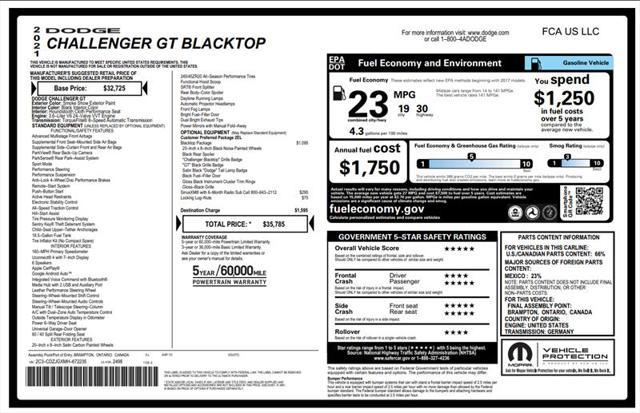 used 2021 Dodge Challenger car, priced at $24,500