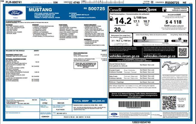 used 2024 Ford Mustang car, priced at $57,500