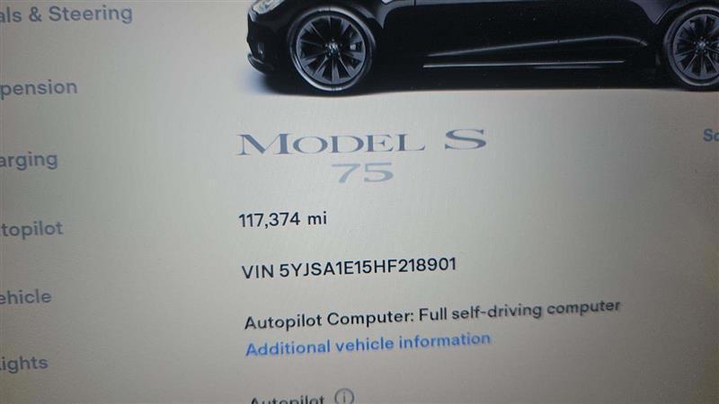 used 2017 Tesla Model S car, priced at $14,999