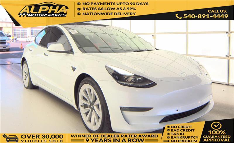 used 2022 Tesla Model 3 car, priced at $21,900