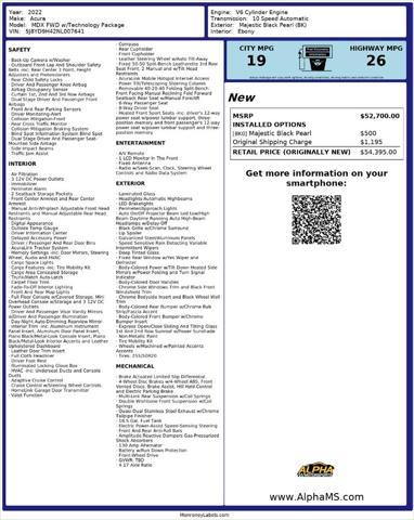 used 2022 Acura MDX car, priced at $31,750