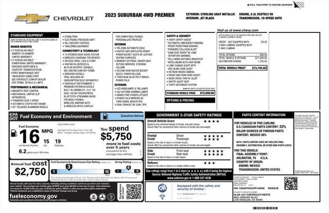 used 2023 Chevrolet Suburban car, priced at $52,000