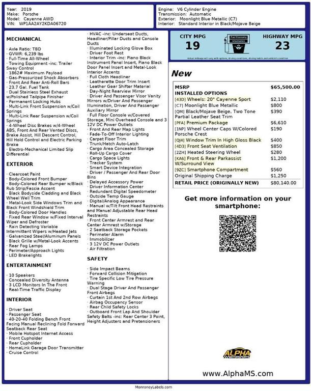 used 2019 Porsche Cayenne car, priced at $28,900