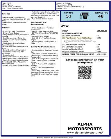 used 2015 Toyota Prius car, priced at $13,000