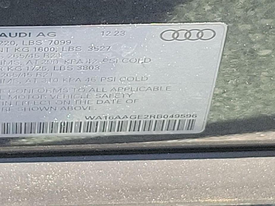 new 2024 Audi Q8 e-tron car, priced at $92,645