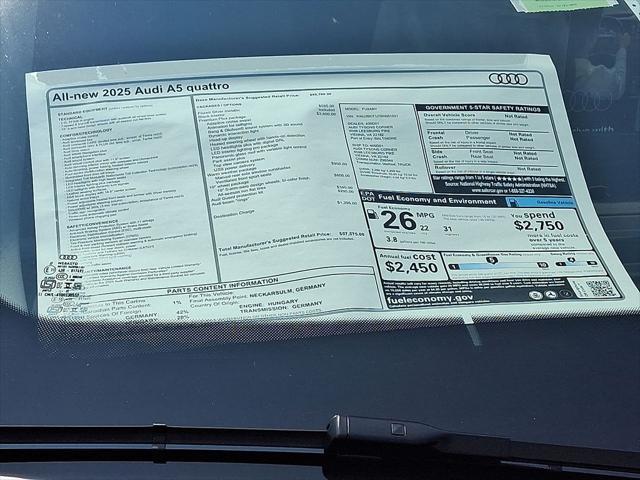 new 2025 Audi A5 car, priced at $57,575