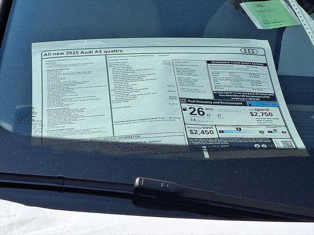 new 2025 Audi A5 car, priced at $57,575