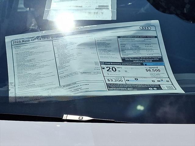 new 2025 Audi Q7 car, priced at $77,580