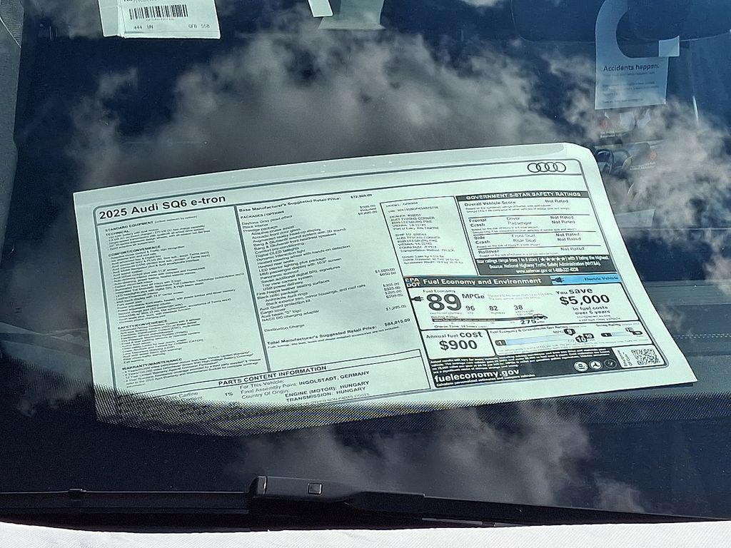 new 2025 Audi SQ6 e-tron car, priced at $84,015