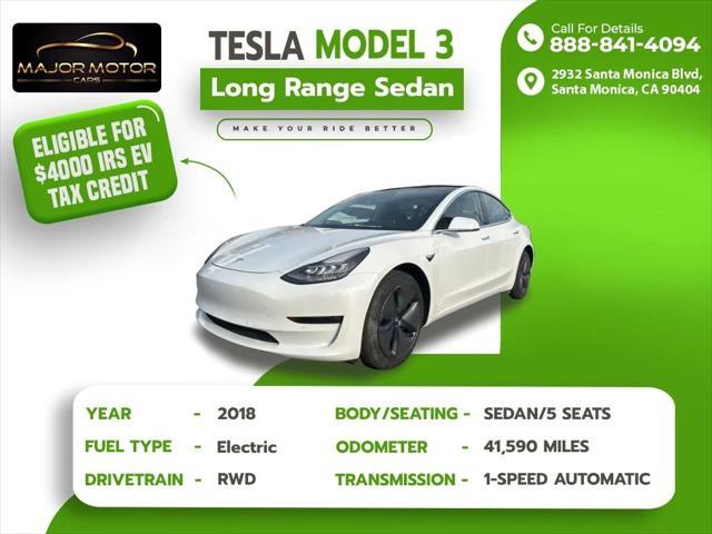 used 2018 Tesla Model 3 car, priced at $21,487