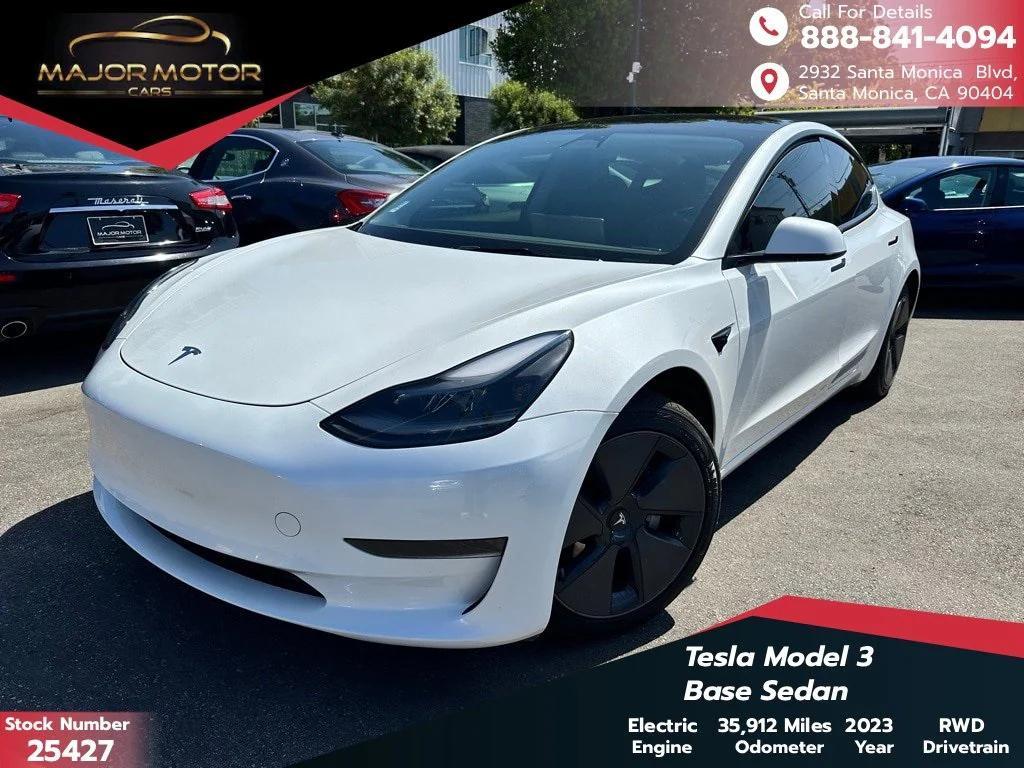 used 2023 Tesla Model 3 car, priced at $22,690