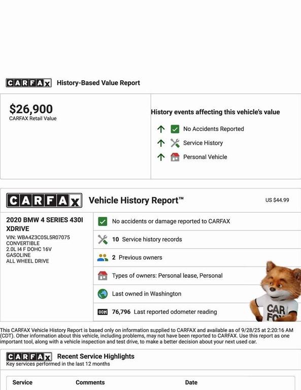 used 2020 BMW 430 car, priced at $24,989