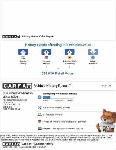 used 2019 Mercedes-Benz C-Class car, priced at $20,844
