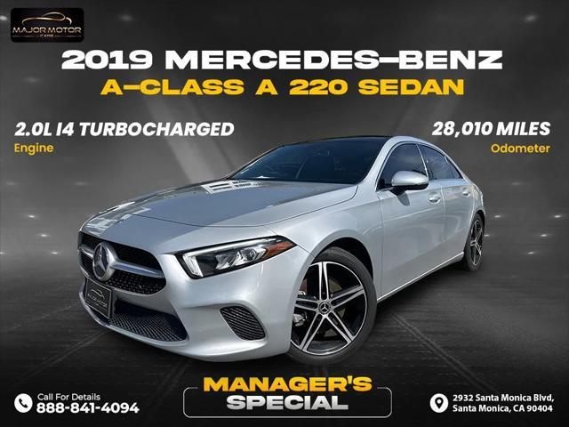 used 2019 Mercedes-Benz A-Class car, priced at $21,999