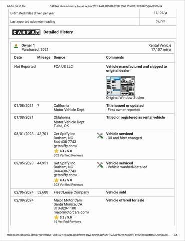 used 2021 Ram ProMaster 2500 car, priced at $28,888