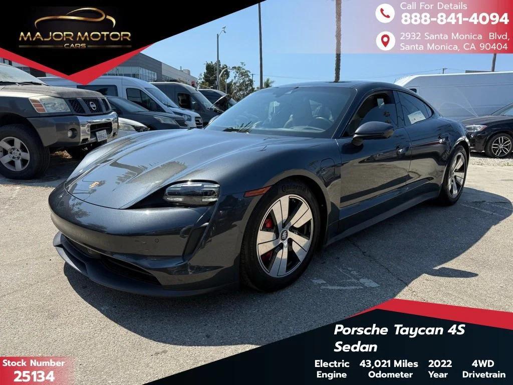 used 2022 Porsche Taycan car, priced at $55,484