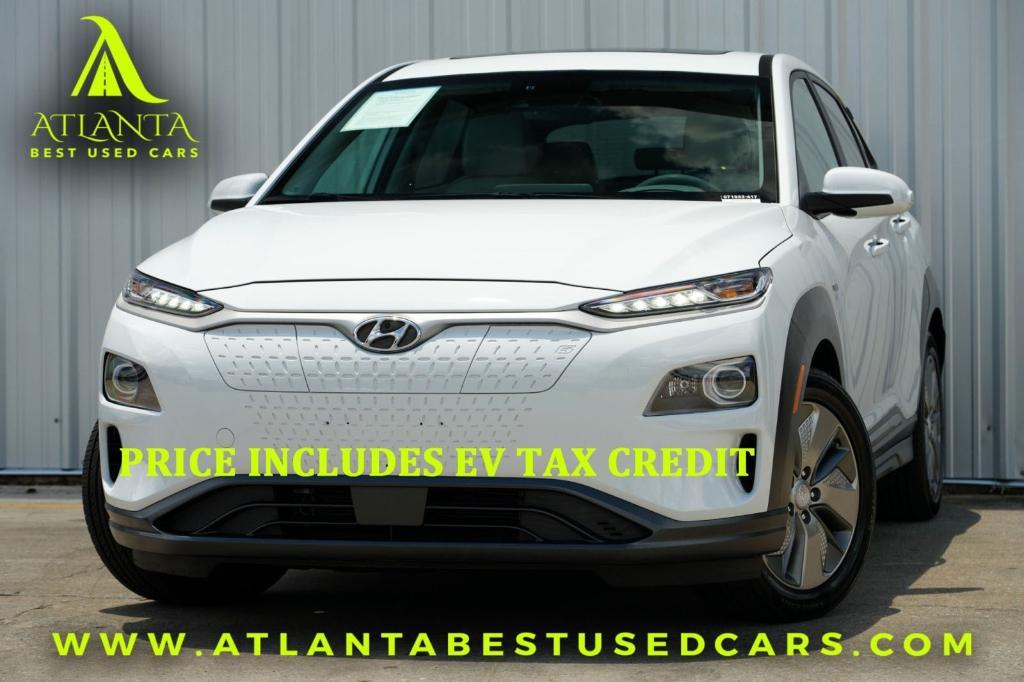 used 2020 Hyundai Kona EV car, priced at $10,500