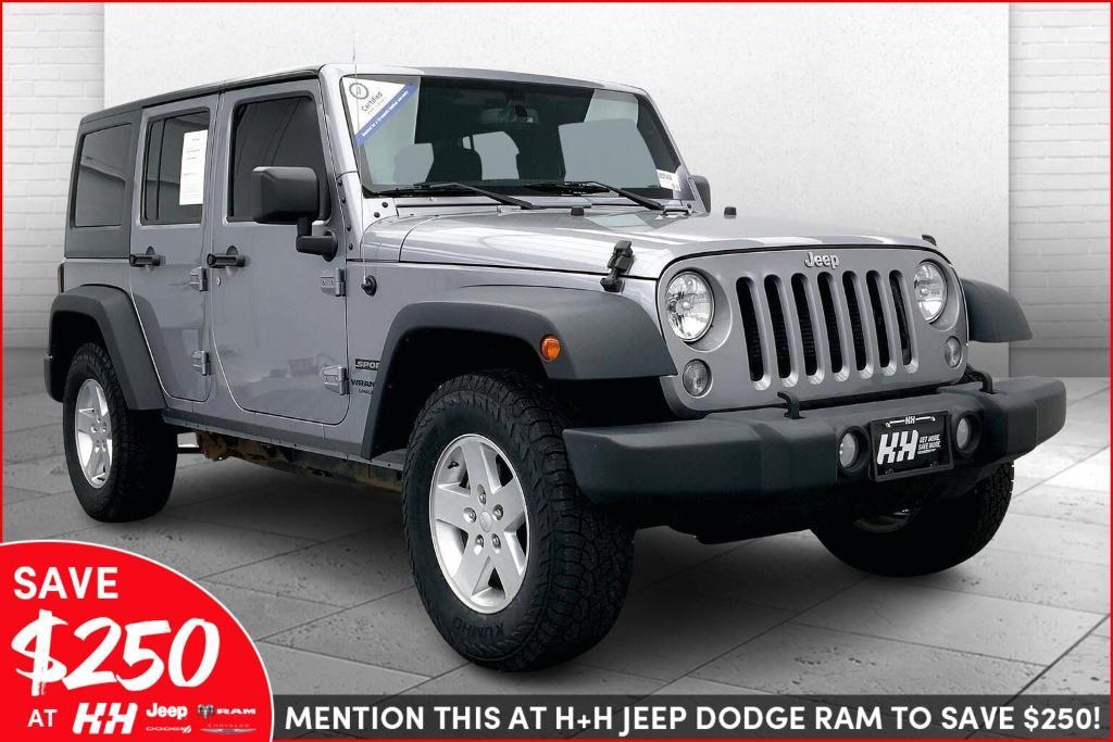 used 2015 Jeep Wrangler Unlimited car, priced at $17,891