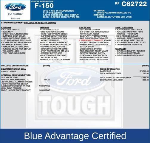 used 2019 Ford F-150 car, priced at $39,899