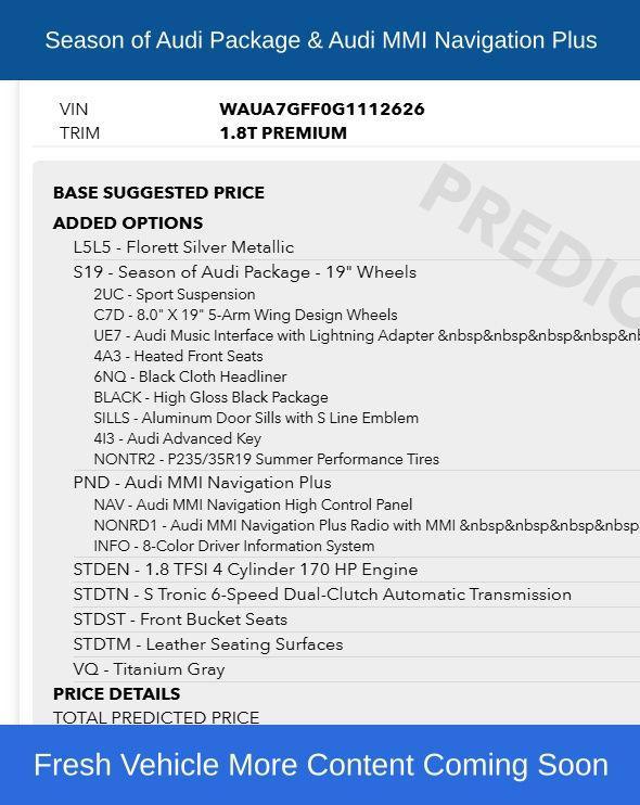 used 2016 Audi A3 car, priced at $13,137