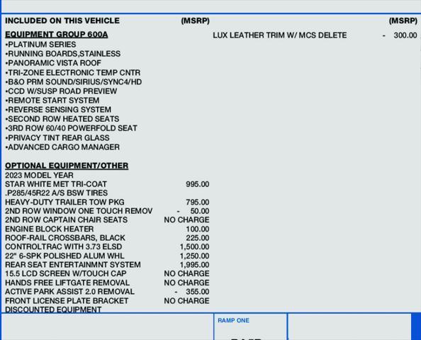 used 2023 Ford Expedition Max car, priced at $65,216