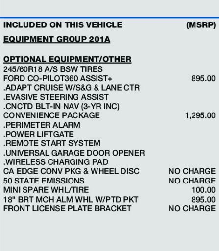 used 2022 Ford Edge car, priced at $25,284