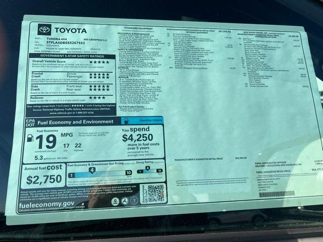 new 2025 Toyota Tundra car, priced at $58,527