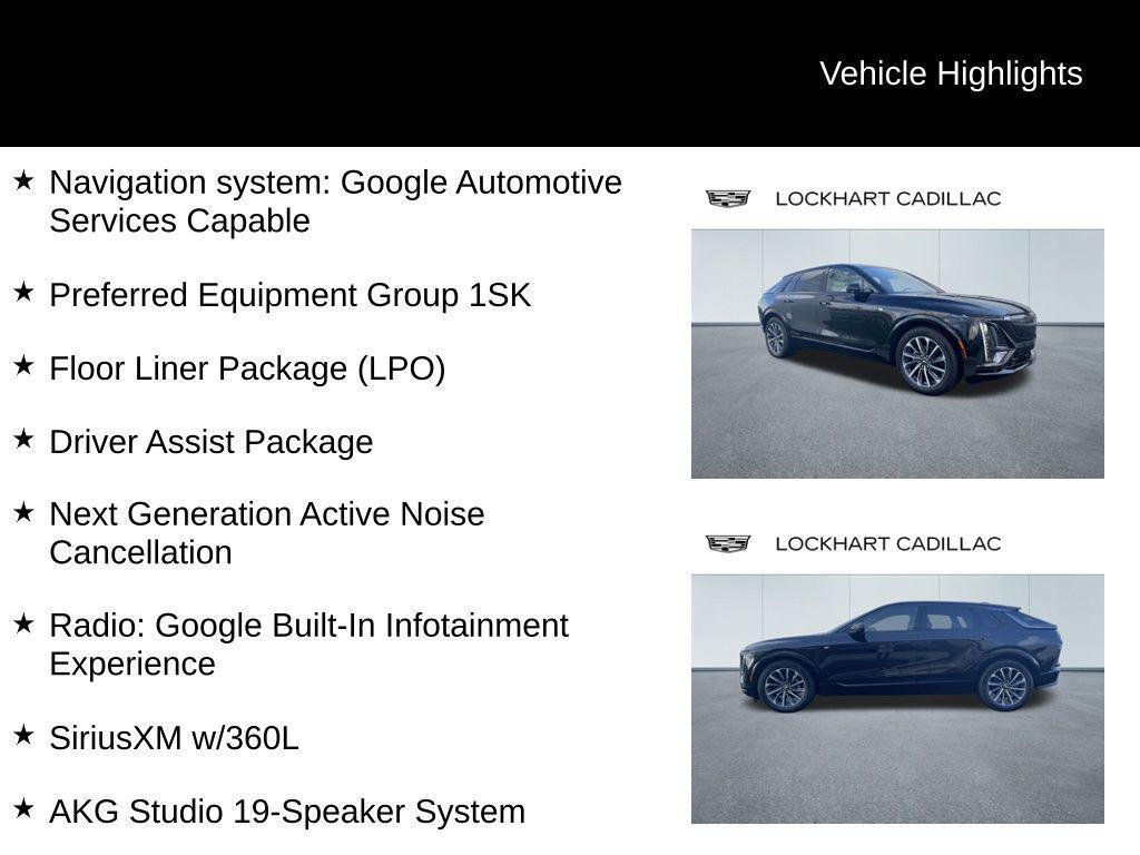 new 2024 Cadillac LYRIQ car, priced at $76,210