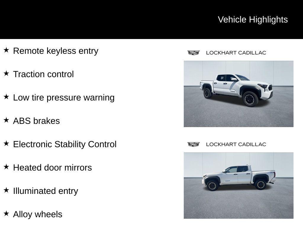 used 2024 Toyota Tacoma car, priced at $41,035