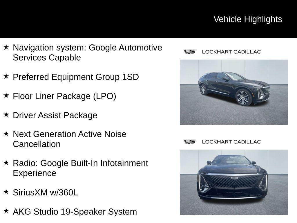 new 2024 Cadillac LYRIQ car, priced at $73,110
