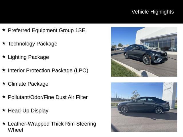 new 2025 Cadillac CT4 car, priced at $50,885